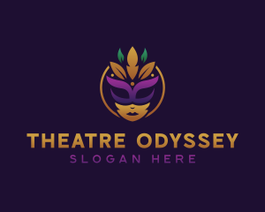 Festive Mardi Gras Theatre logo