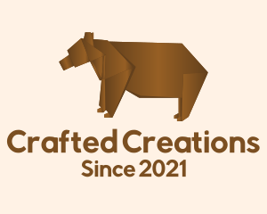 Wild Bear Origami logo design