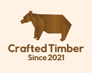 Wild Bear Origami logo design