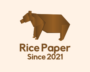 Wild Bear Origami logo design