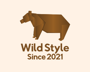 Wild Bear Origami logo design