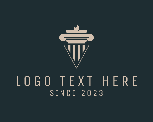 Greek Architecture Pillar  logo