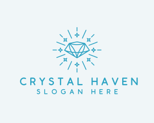 Crystal Diamond Jewelry logo design