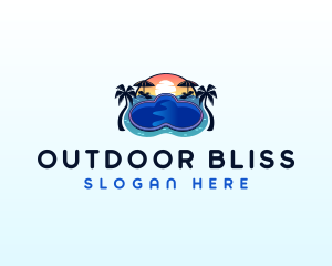 Swimming Pool Summer logo design