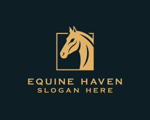 Equine Horse Square logo design