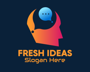 Idea Chat Bubble logo design