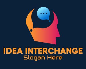 Idea Chat Bubble logo design