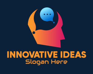 Idea Chat Bubble logo design