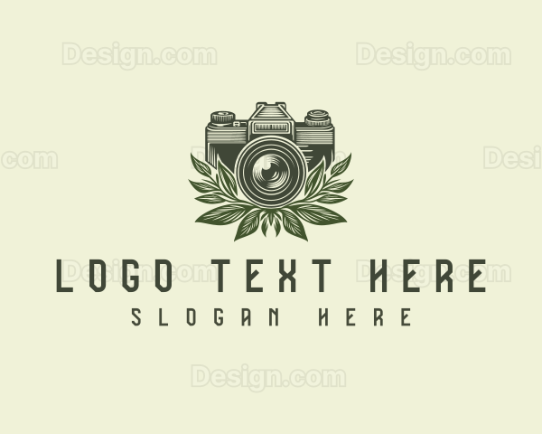 Floral Camera Lens Logo