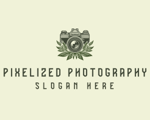 Floral Camera Lens logo design