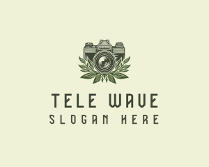 Floral Camera Lens logo design