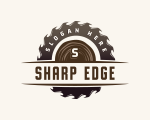 Wood Sawmill Blade logo design