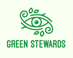 Green Nature Eye  logo design