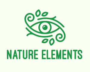 Green Nature Eye  logo design