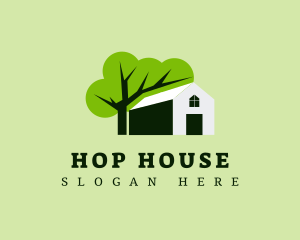 Tree Modern House logo design