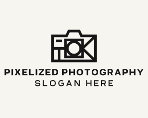 Retro Geometric Camera logo design