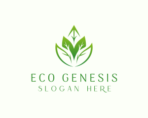 Eco leaves Farming logo design