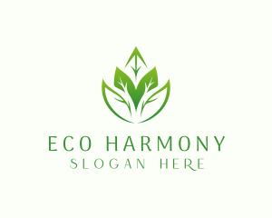 Eco leaves Farming logo design