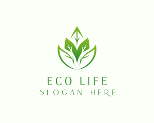 Eco leaves Farming logo design