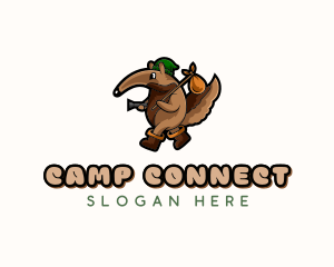 Camping Adventure Anteater logo design