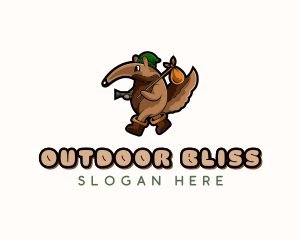 Camping Adventure Anteater logo design