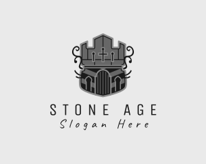 Medieval Castle Tower Shield logo design