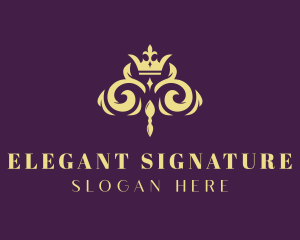 Elegant Regal Crown logo design