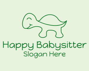 Happy Turtle Cartoon logo design