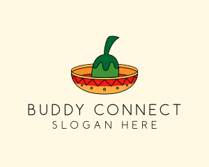 Chili Mexican Sombrero  logo design