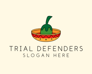 Chili Mexican Sombrero  logo design