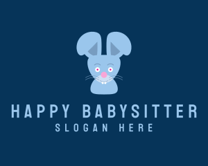 Cute Happy Bunny logo design