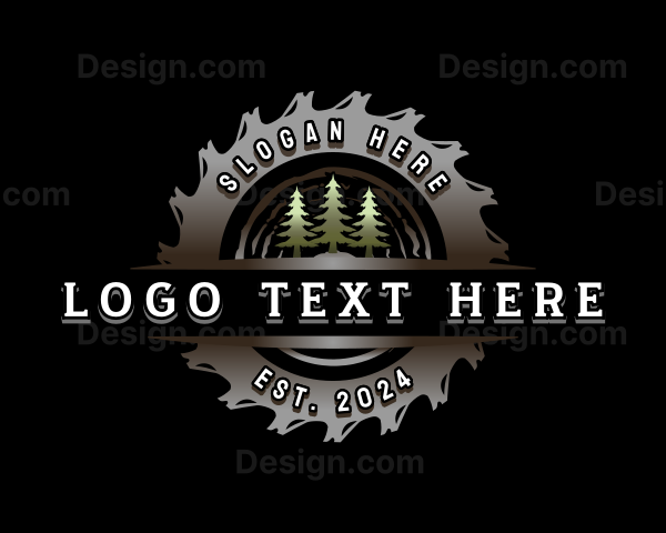 Sawmill Tree Woodcutter Logo