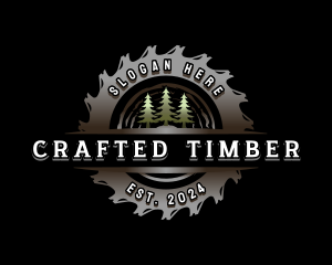 Sawmill Tree Woodcutter logo design