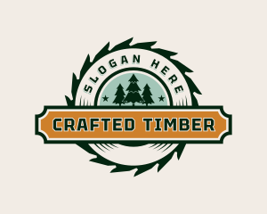 Wood Cutter Sawmill logo design