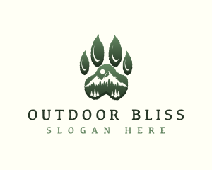 Nature Paw Print logo design