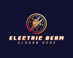 Power Electric Plug logo design