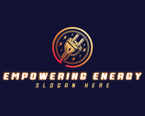 Power Electric Plug logo design