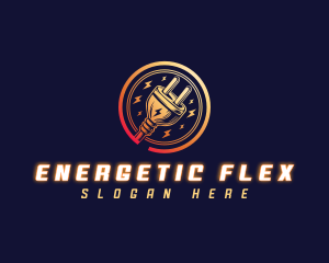 Power Electric Plug logo design