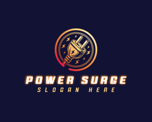 Power Electric Plug logo design