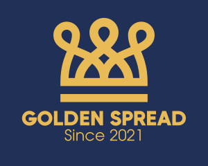 Golden Crown Loops logo design