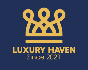Golden Crown Loops logo design