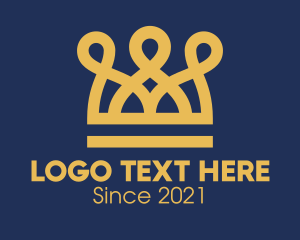 Coronet - Golden Crown Loops logo design