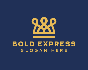 Golden Crown Loops logo design