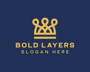 Golden Crown Loops logo design