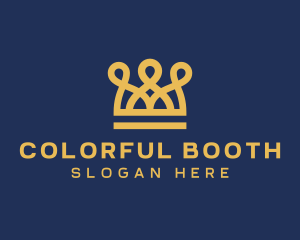 Golden Crown Loops logo design