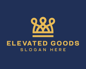 Golden Crown Loops logo design