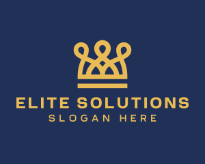 Golden Crown Loops logo design