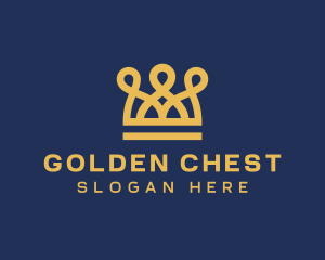 Golden Crown Loops logo design