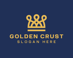 Golden Crown Loops logo design