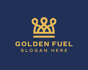 Golden Crown Loops logo design